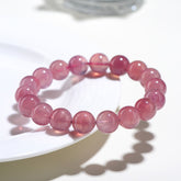 Natural Grade Pink Purple Horse Pink Round Bead Bracelet - Peace & Emotion